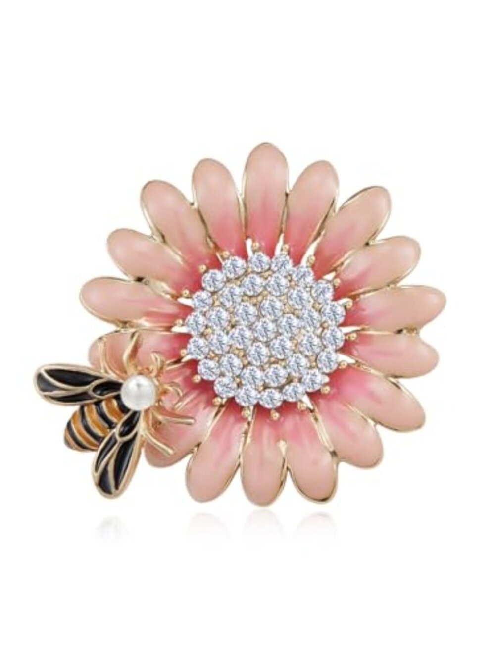 New - Sunflower Honeybee‎ Bee Brooch Pin